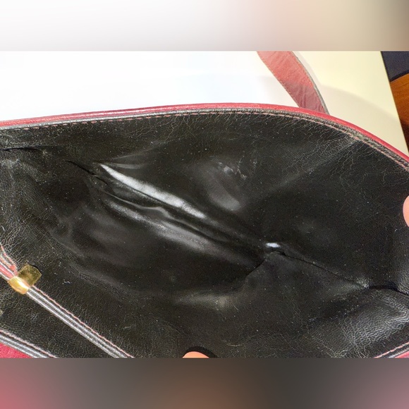 VINTAGE Lancel Paris Crossbody Purse Burgundy Wine w/Adjustable Strap - Picture 13 of 16